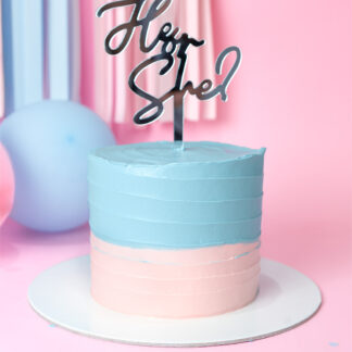 Ombre Gender Reveal Cake