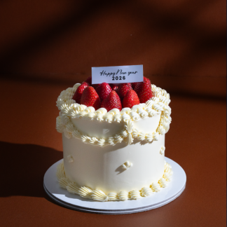 New Year Strawberry Cake