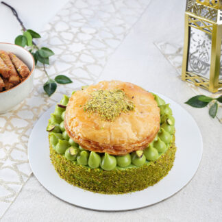 Pistachio Crunch Fillo Cake